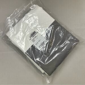 Pottery Barn Kids IDS Preppy Rugby Blackout Curtain 84" x 44" Charcoal White NEW